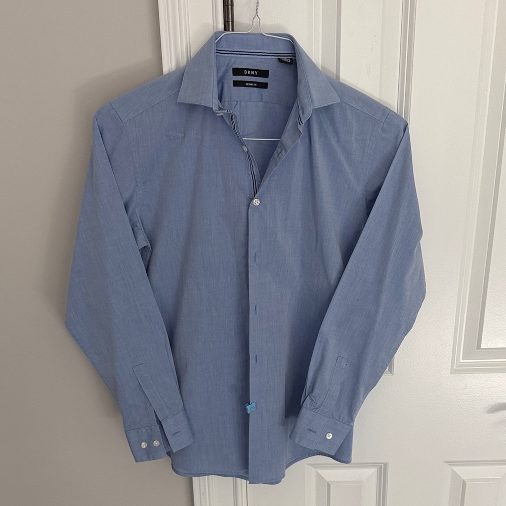 DKNY Boys Light Blue Dress Shirt